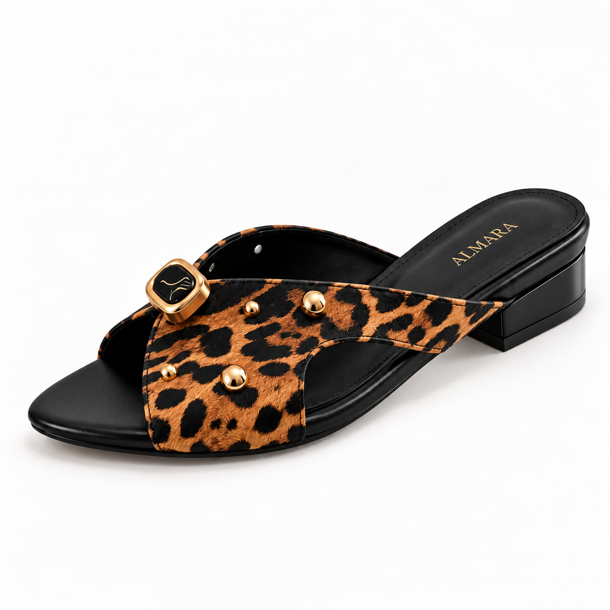 Sandalias planas Carlota de animal print