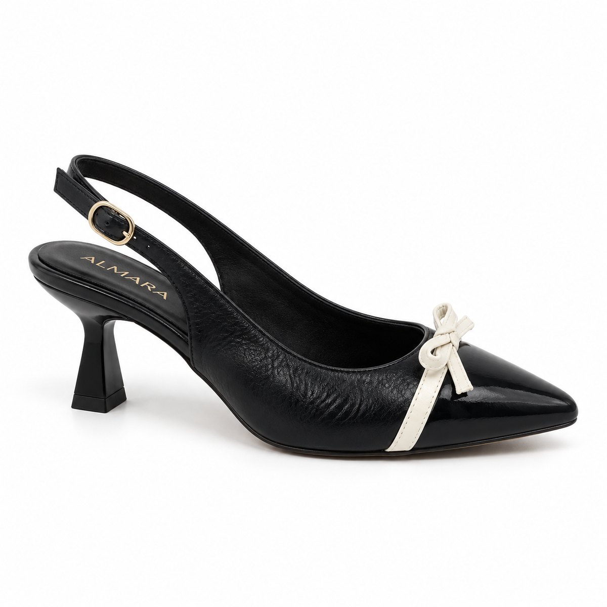 Tacones Juno tipo stiletto con lazo en contraste