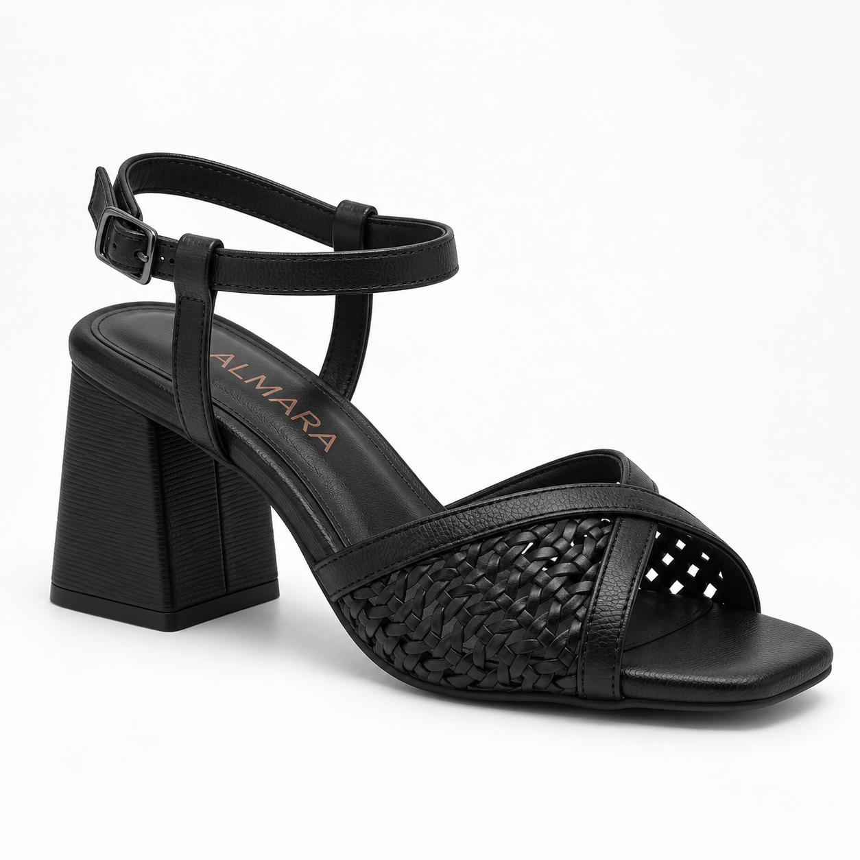 Tacones Rubi de tejido calado y punta semicuadrada