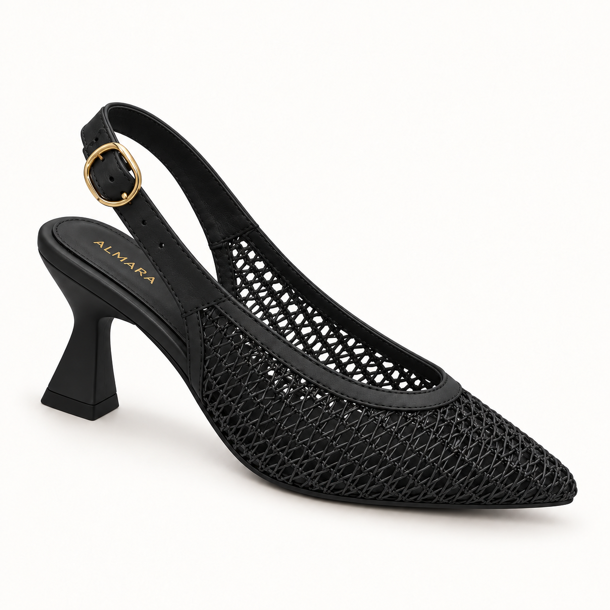 Tacones Regina de malla calada y punta fina