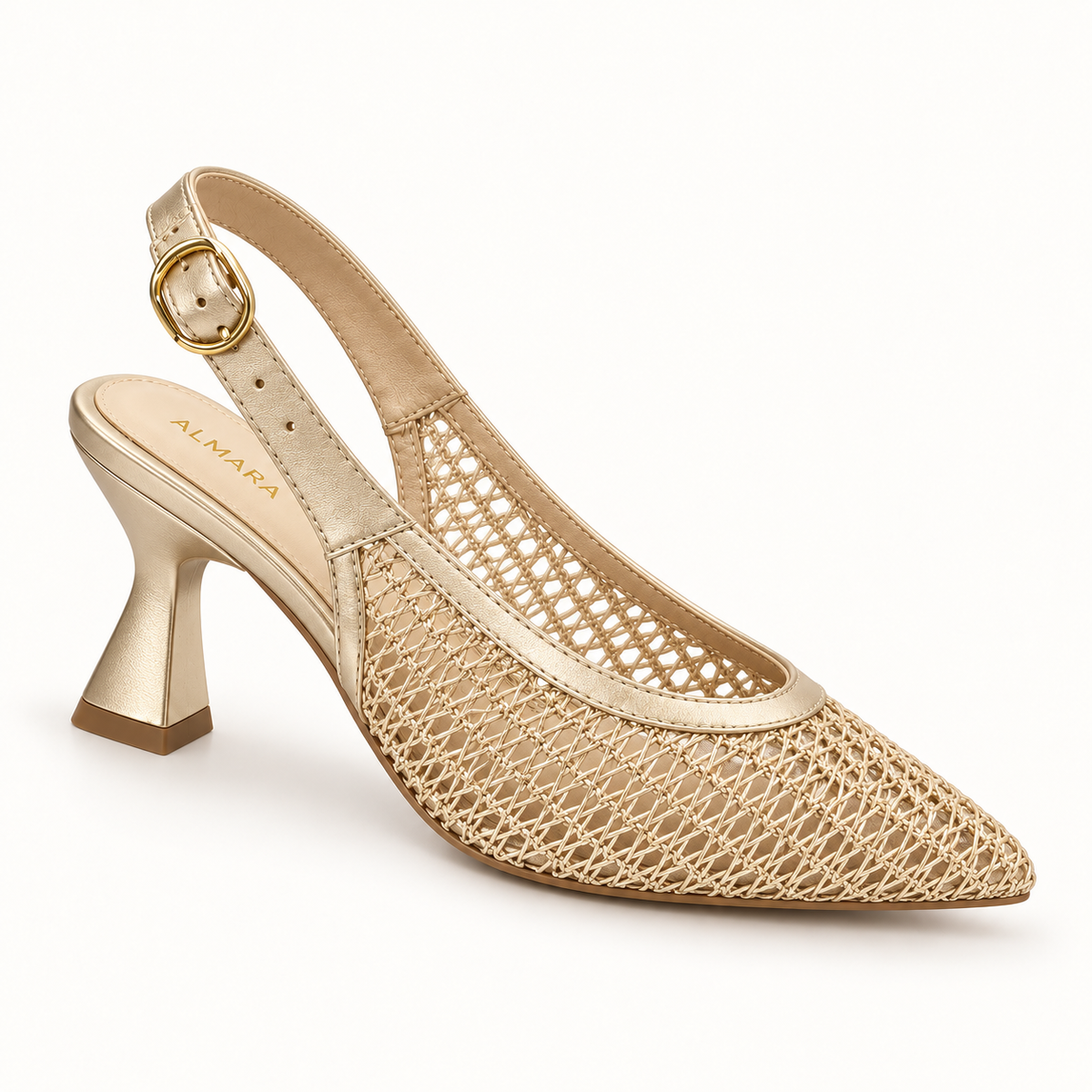 Tacones Regina de malla calada y punta fina